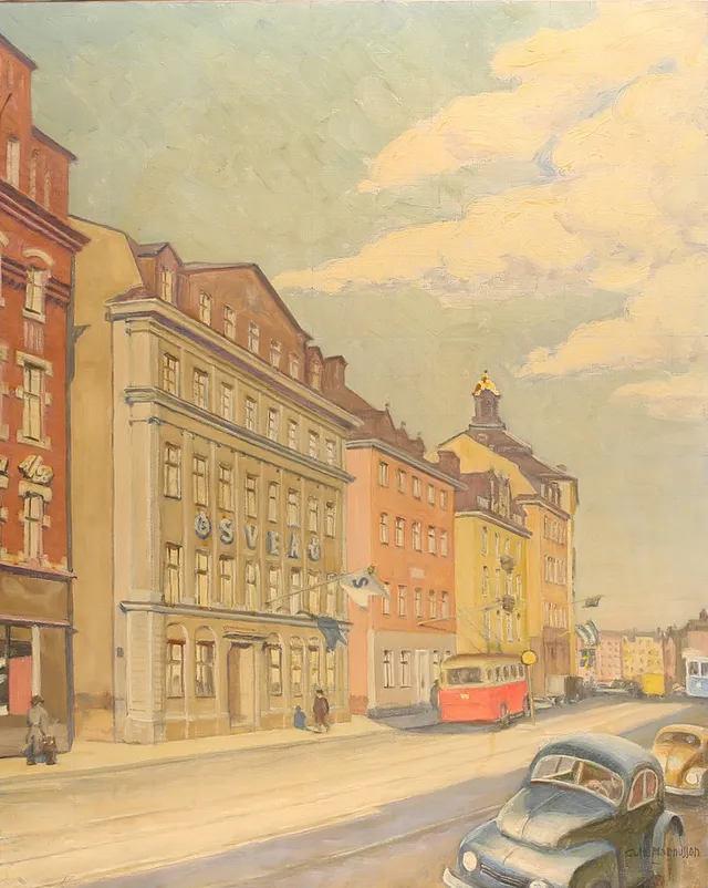 GUSTAV MAGNUSSON. Olja på duk, signerad.