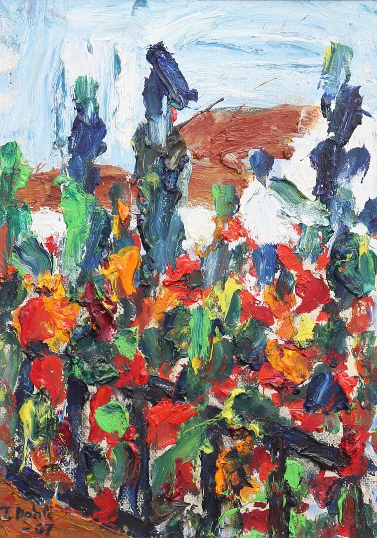 TURE DAHLÖ. Komposition. Olja på duk, signerad och daterad -67. — Paintings — Auktionshuset Thelin & Johansson