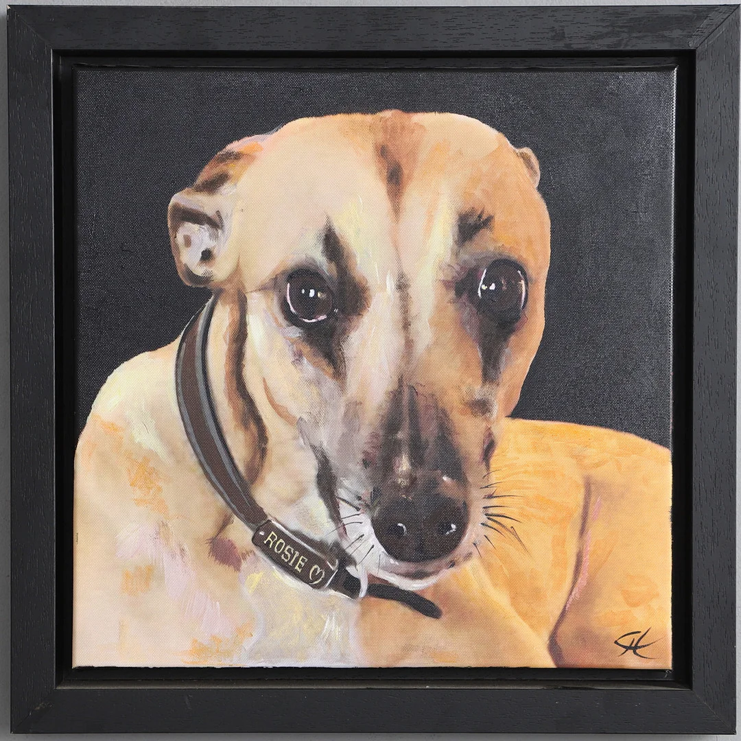 CLIVE HEMSLEY (20TH/21ST CENTURY). 'ROSIE' STUDY OF A WHIPPET. — Paintings — Lawrences Auctioneers