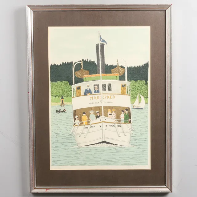 BENGT OLOV ABRAHAMSSON. FÄRGLITOGRAFI, "Mariefred", signerad, numrerad 151/360.