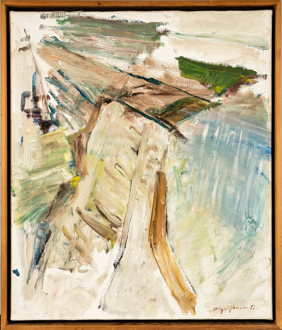 BIRGER JONASSON. Olja på duk, "Vid Havet Gotland". Signerad. — Paintings — Norrlands Auktionsverk