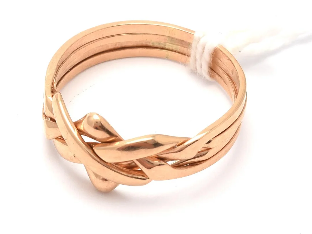 Ring 14K 3,6g Ø18¾, pusselring, 4 delar — Smycken/Ring — Kaplans