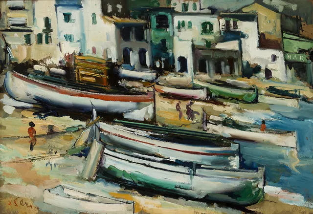 JOAN SERRA MELGOSA. View of Calella de Palafrugell.