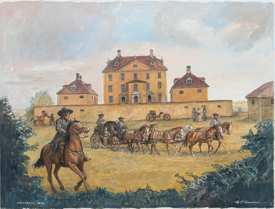 GÖTE GÖRANSSON. Gäddeholm 1680, akvarell, signerad. — Paintings — Auktionshuset Kolonn