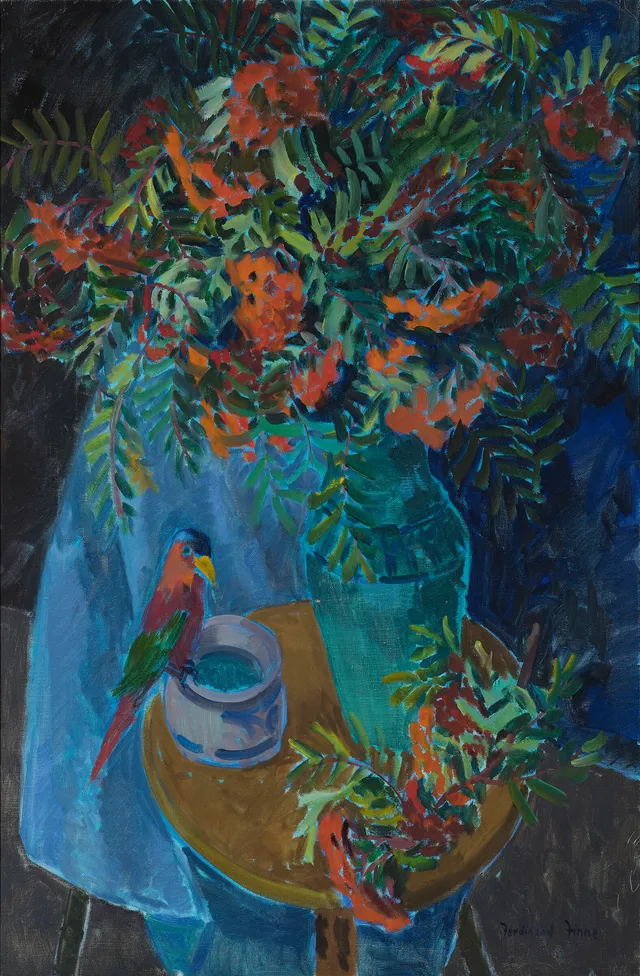 Finne, Ferdinand — "Rognebær og papegøye" 1964