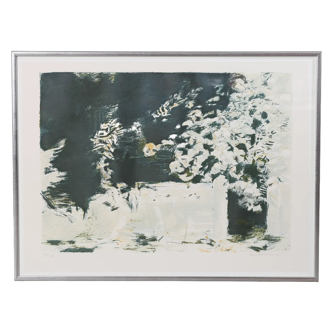 TOM KRESTESEN. Abstrakt komposition, litografi, signerad samt numrerad 233/280. — Engravings & Prints — Gomér & Andersson Nyköping