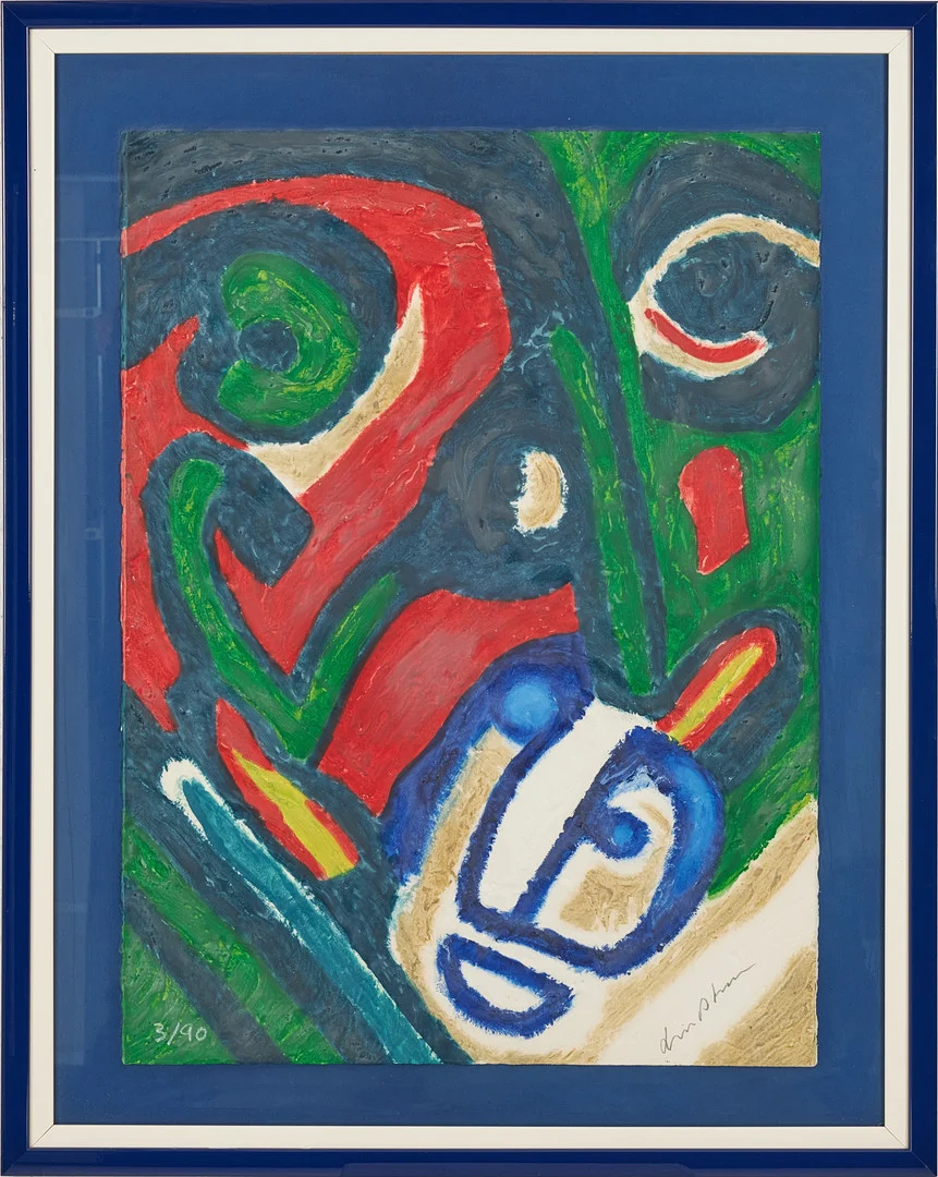 BENGT LINDSTRÖM. Figuromposition, signerad och numrerad, 3/90, carborundumetsning. — Engravings & Prints — Stockholms Auktionsverk Magasin 5