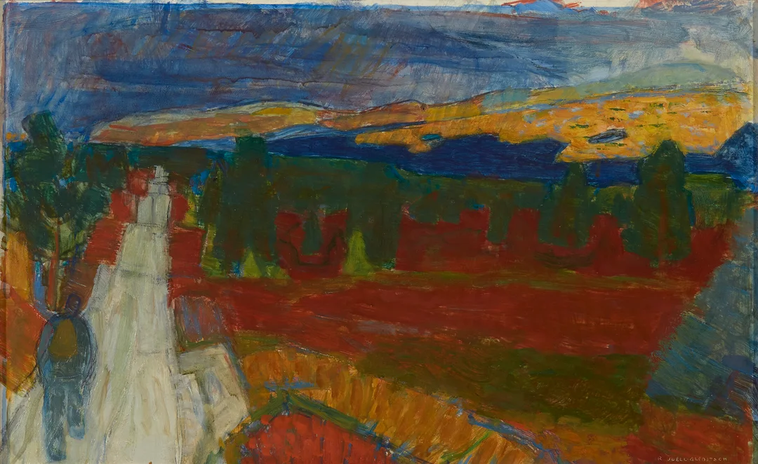 Gleditsch, Rolf Juell — "Hådalsveien Røros" 1961 — Kunst/Maleri — Blomqvist
