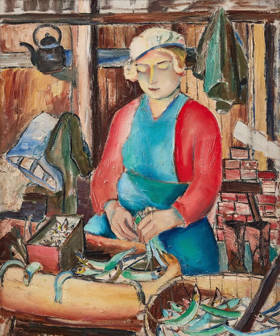 LEANDER ENGSTRÖM. "Fiskmånglerska". — Paintings — Stockholms Auktionsverk Fine Art