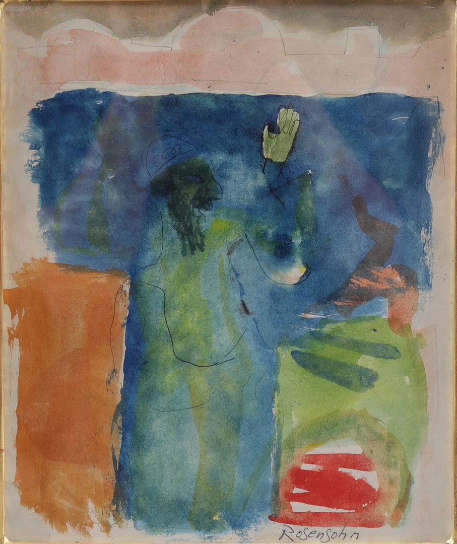 LENNART ROSENSOHN. Man, akvarell, signerad. — Paintings — Växjö Auktionskammare
