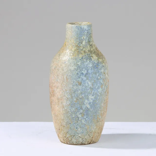 BODE WILLUMSEN (1895-1987). Unik flaskeformet vase af multifarvet glaseret stentøj, eget værksted, Frederiksberg, Danmark, 1939.