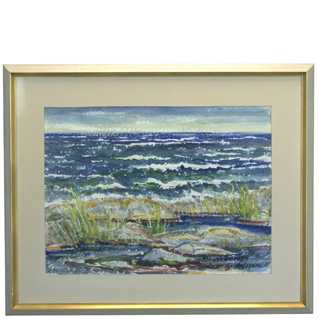 IVAR GUSTAFSSON. Blandteknik på papper, "Ungskär, 1973", signerad.
