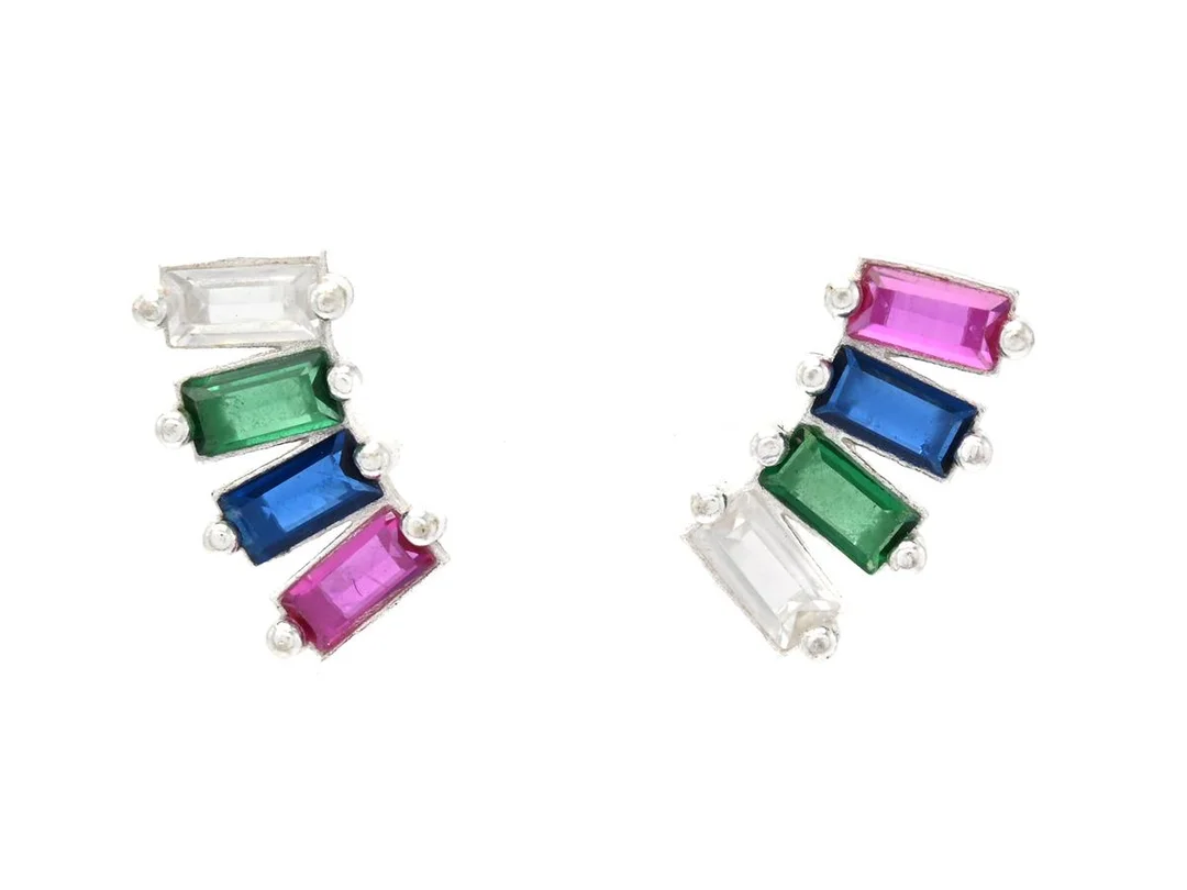 ÖRHÄNGEN, sterlingsilver, cubic zirkoner, bredd 11 mm, vikt 1,3 g, stift. — Smycken/Örhängen — Kaplans