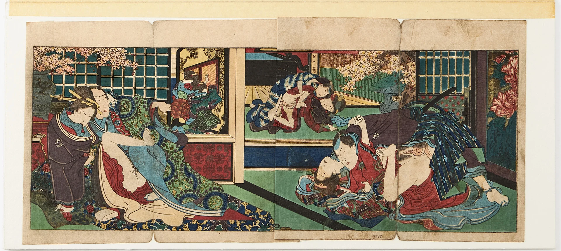 UTAGAWA KUNISADA (TOYOKUNI III, 1786-1865). Tillskriven. Erotisk scen (shunga). — Other — Stockholms Auktionsverk Magasin 5