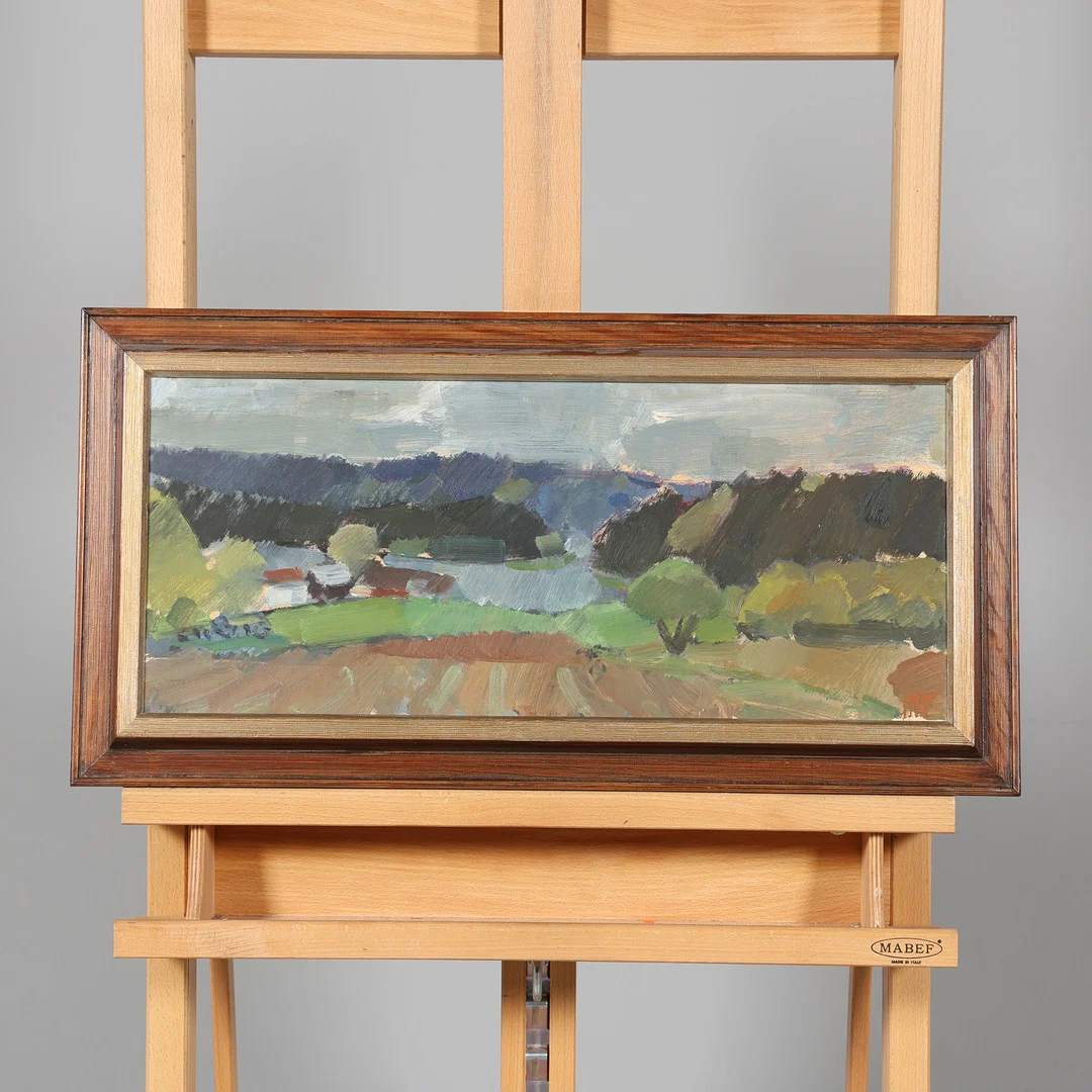 GÖSTA STAWÅSEN. OLJA PÅ PANNÅ, landskap, signerad. — Paintings — Borås Auktionshall