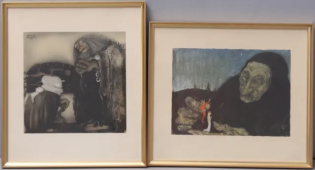 JOHN BAUER. Tryck, 2 st.