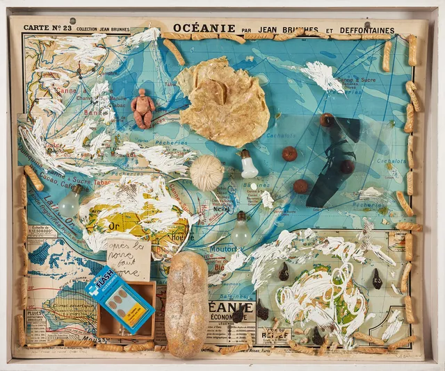 ERIK DIETMAN (1937-2002). Från tickar som tackar (utan titel), geografitti blandteknik, 118 x 98 cm.