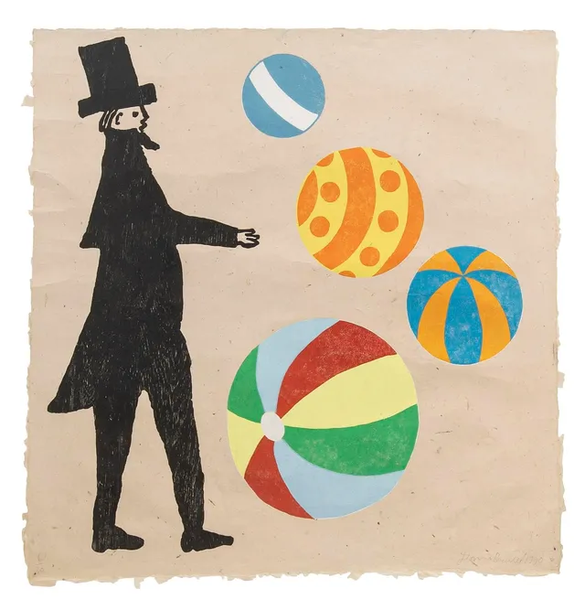 Donald Baechler, "Conversation".