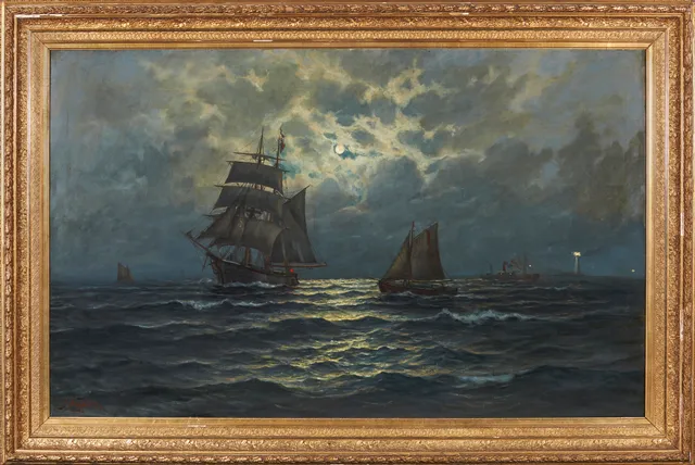 Aagaard, Martin — Losbåten "Arendal, no 9" og seilskute