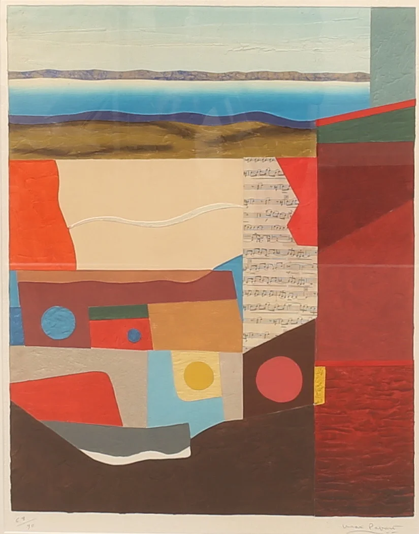 MAX PAPART. Carborundum etsning, kollage, signerad och numrerad 68/90. — Paintings — RA Auktionsverket Norrköping