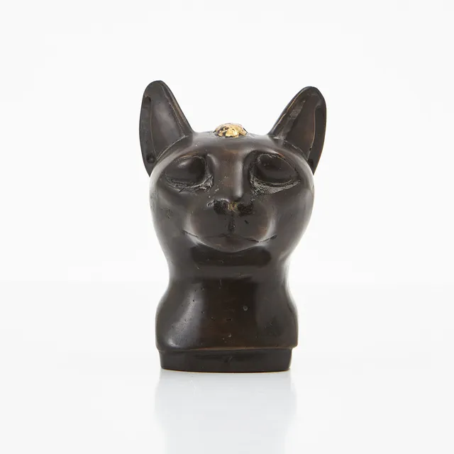 SKULPTUR, 1900-tal, brons, efter egyptisk förlaga.