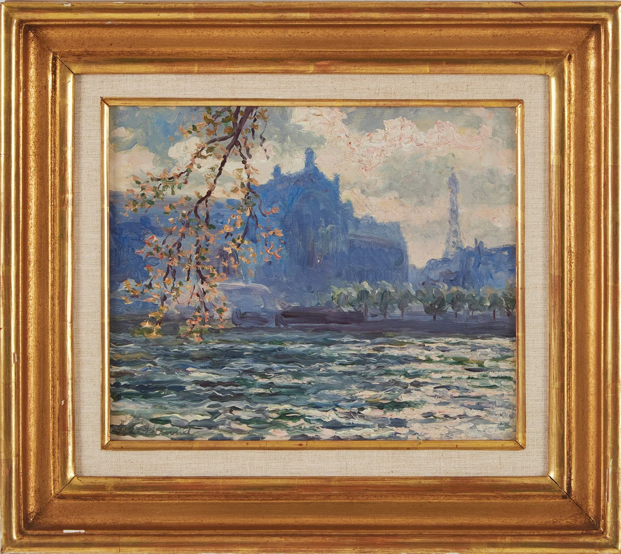 PEHR EKLUND (1875-1943). "Motiv från Seine", olja på pannå. — Paintings — Stockholms Auktionsverk Magasin 5