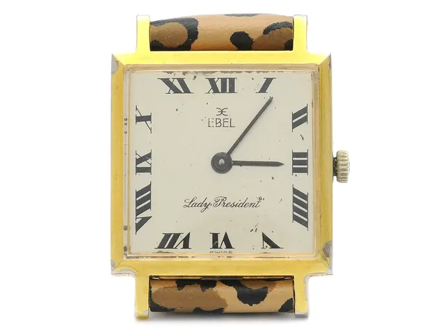 EBEL, Lady-President, Cal 2512, Ref nr. 803, Boett nr. 778015, damur, 21,5 x 22 mm, doublé (20 micron), manuell, plexiglas, skadad urtavla, skadad boett, plastband, ca 1965.