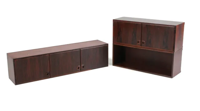 Svend Ellekær. Wall-mounted modules / sideboards, rosewood (3)