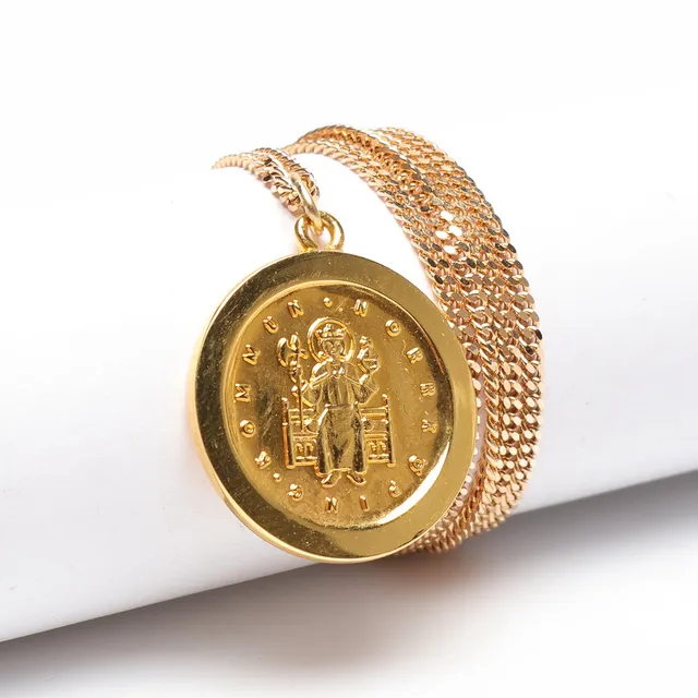 HALSBAND med MEDALJ, S:t Olofsmedaljen, 18K, Guld, vikt cirka 12 gram.