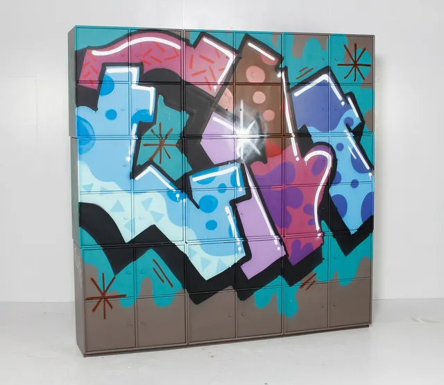 Peter J. Lassen. Montana graffiti installation