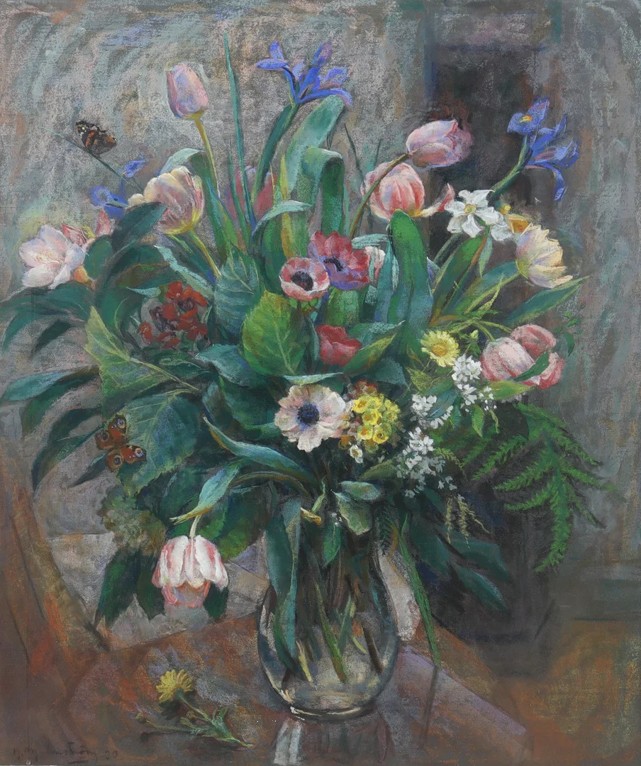 HENNING MALMSTRÖM (1890-1968). Blomsterstilleben, pastell. — Paintings — Stockholms Auktionsverk Helsingborg