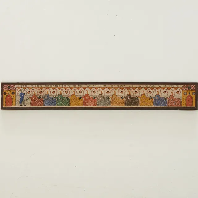 BONAD, Sunnerboskolan, 1800-tal, målad på papper uppklistrad på pannå.