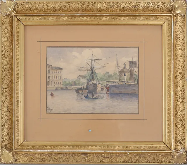 ERLAND HEURLIN. Akvarell, signerad och daterad -87.