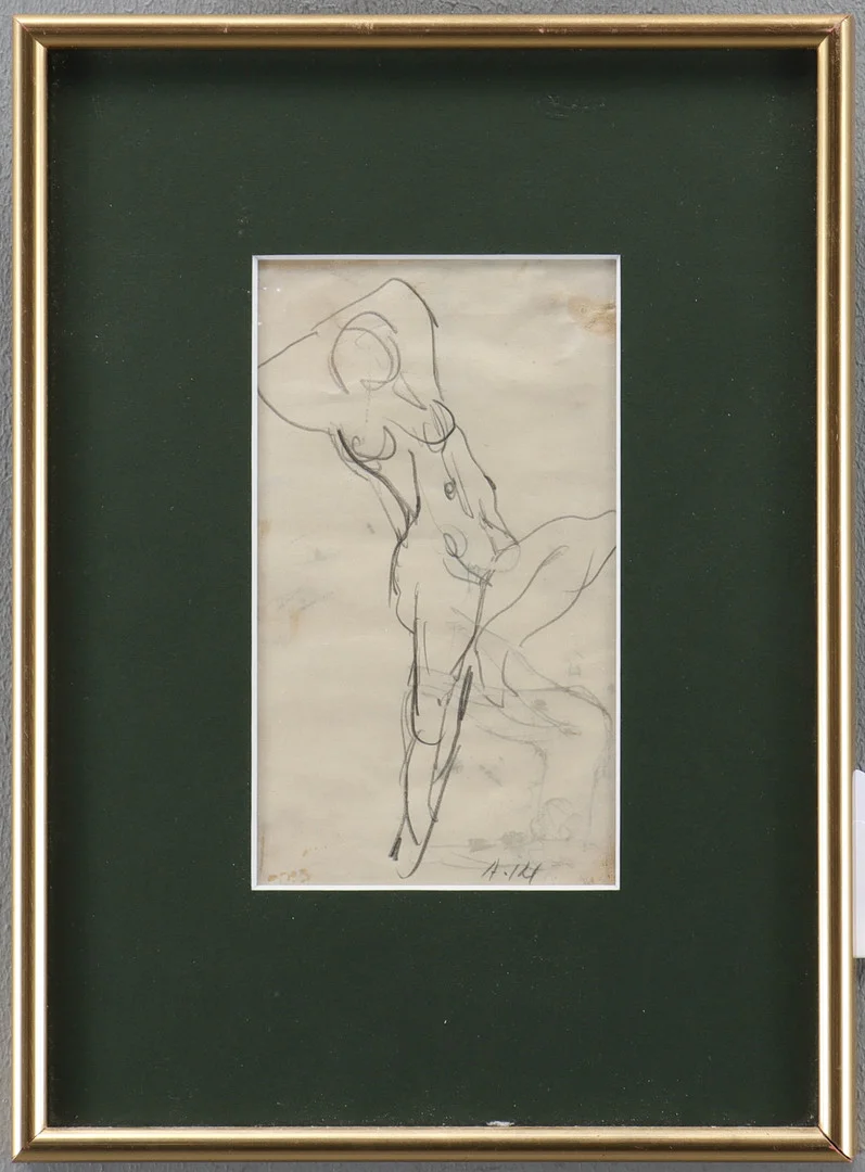 ARVID KNÖPPEL. Modellstudie. — Drawings — Karlstad Hammarö Auktionsverk