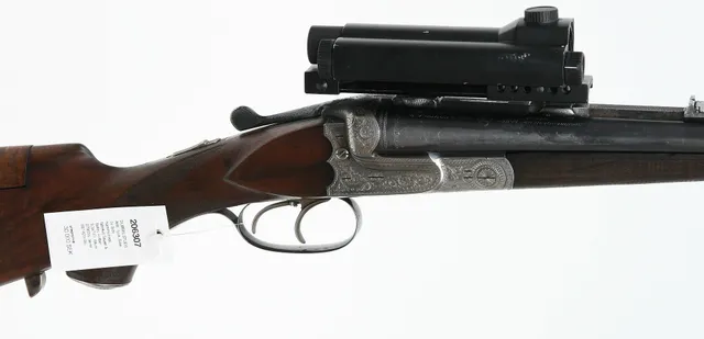 DUBBELSTUDSARE, tysk, Side by Side hammerless, fabrikat Sauer & Sohn, kaliber 9,3x74R, tillv.nr 279056, se-nr SE1429595.