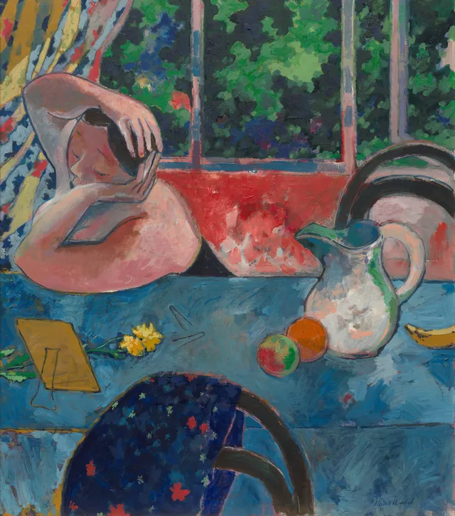 Dahl, Hans Normann — Kvinne speiler seg, ca. 1987