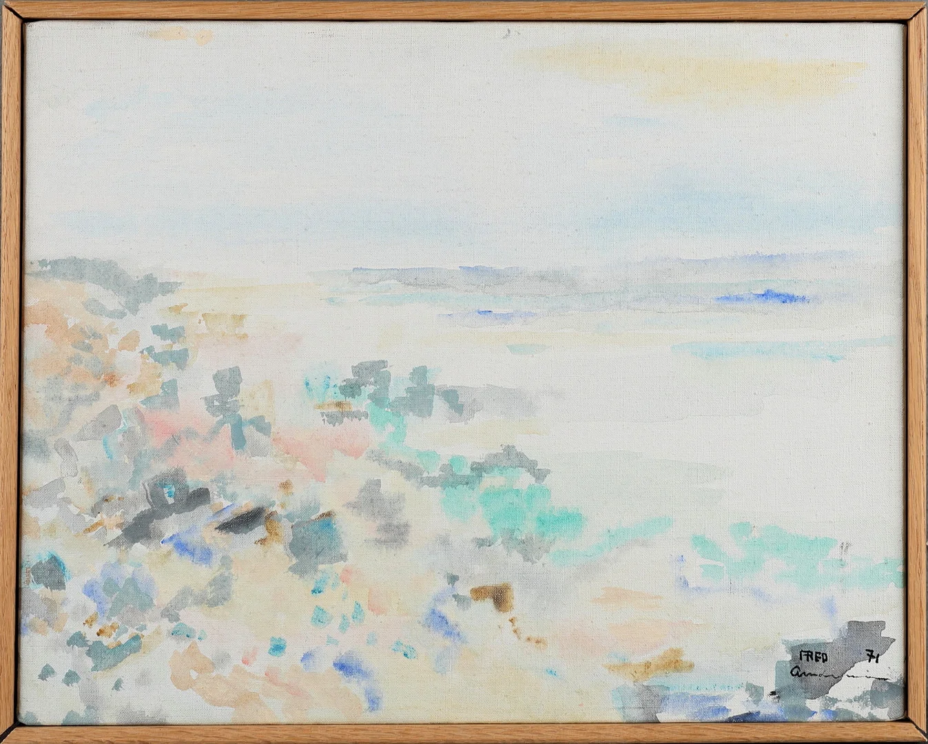 FRED ANDERSSON. Landskap, olja på duk, signerad samt daterad 71. — Paintings — Auktionshuset Kolonn