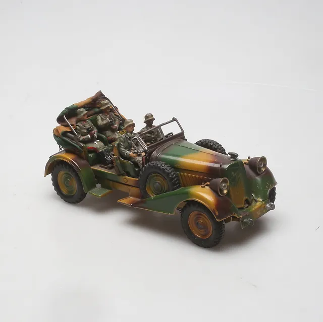 MILITÄRFORDON, plåt, Kübelwagen 7335, Lineol, Tyskland, 1930/40-tal.