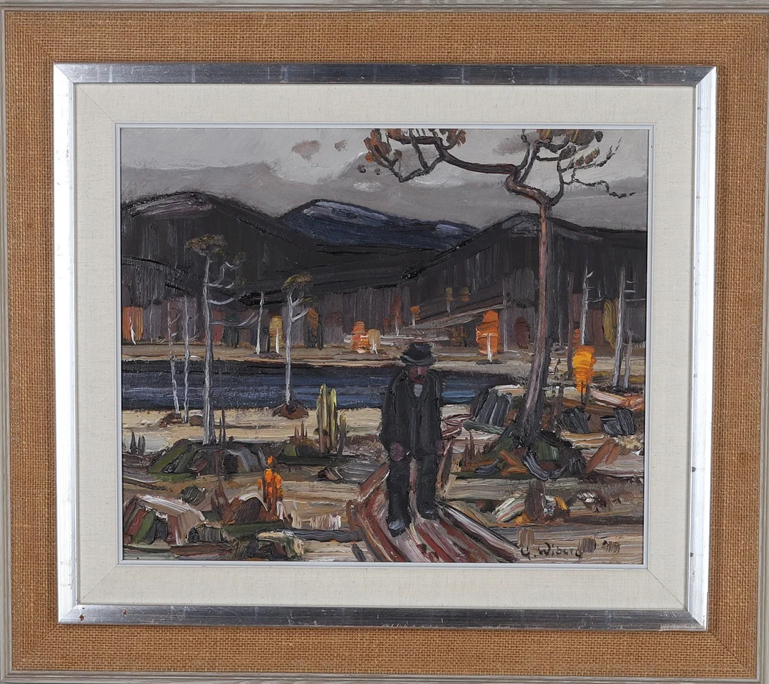 GUNNAR WIBERG. olja på pannå, signerad. — Paintings — Gomér & Andersson Norrköping