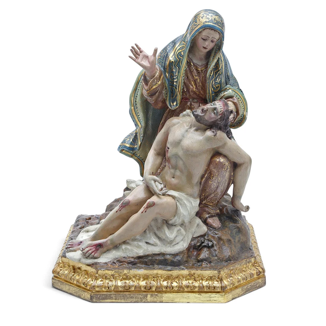 SPANISH SCHOOL, 19TH CENTURY. "Pietà". — Sculptures & Bronzes — Balclis