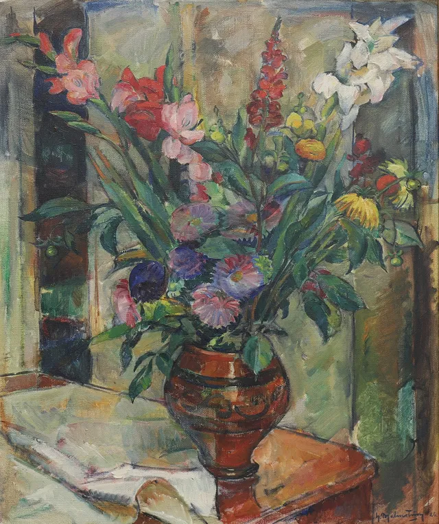 HENNING MALMSTRÖM. BLOMSTERSTILLEBEN.