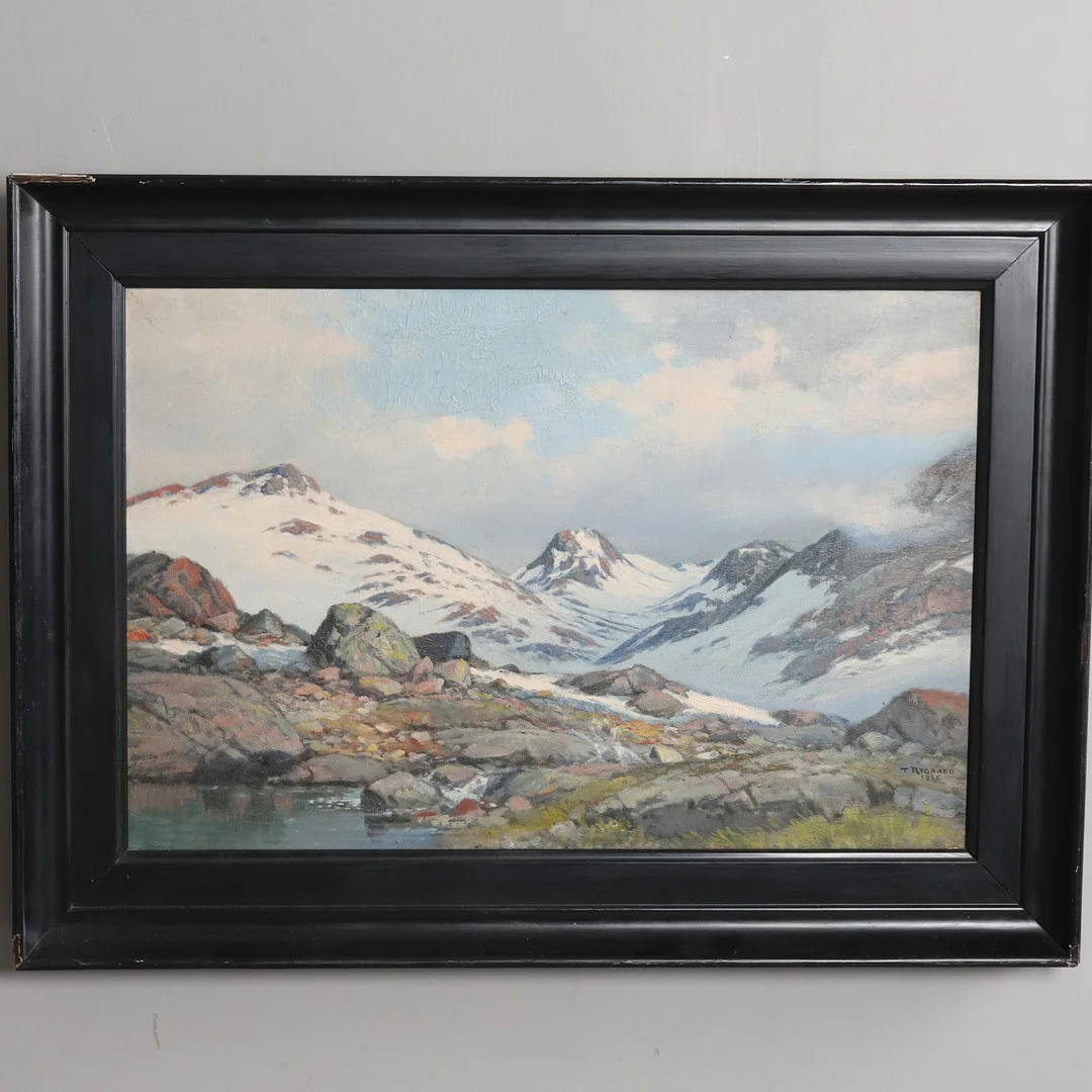 THORVALD RYGAARD. Olja på duk, fjällmotiv, signerad och daterad 1925. — Paintings — Örebro Stadsauktioner