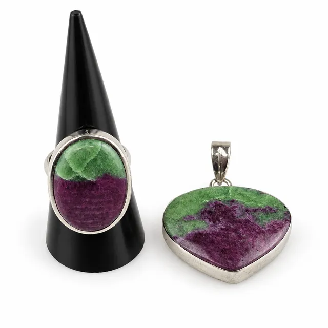 SCHMUCKSET / RING & ANHÄNGER - STERLING SILBER.