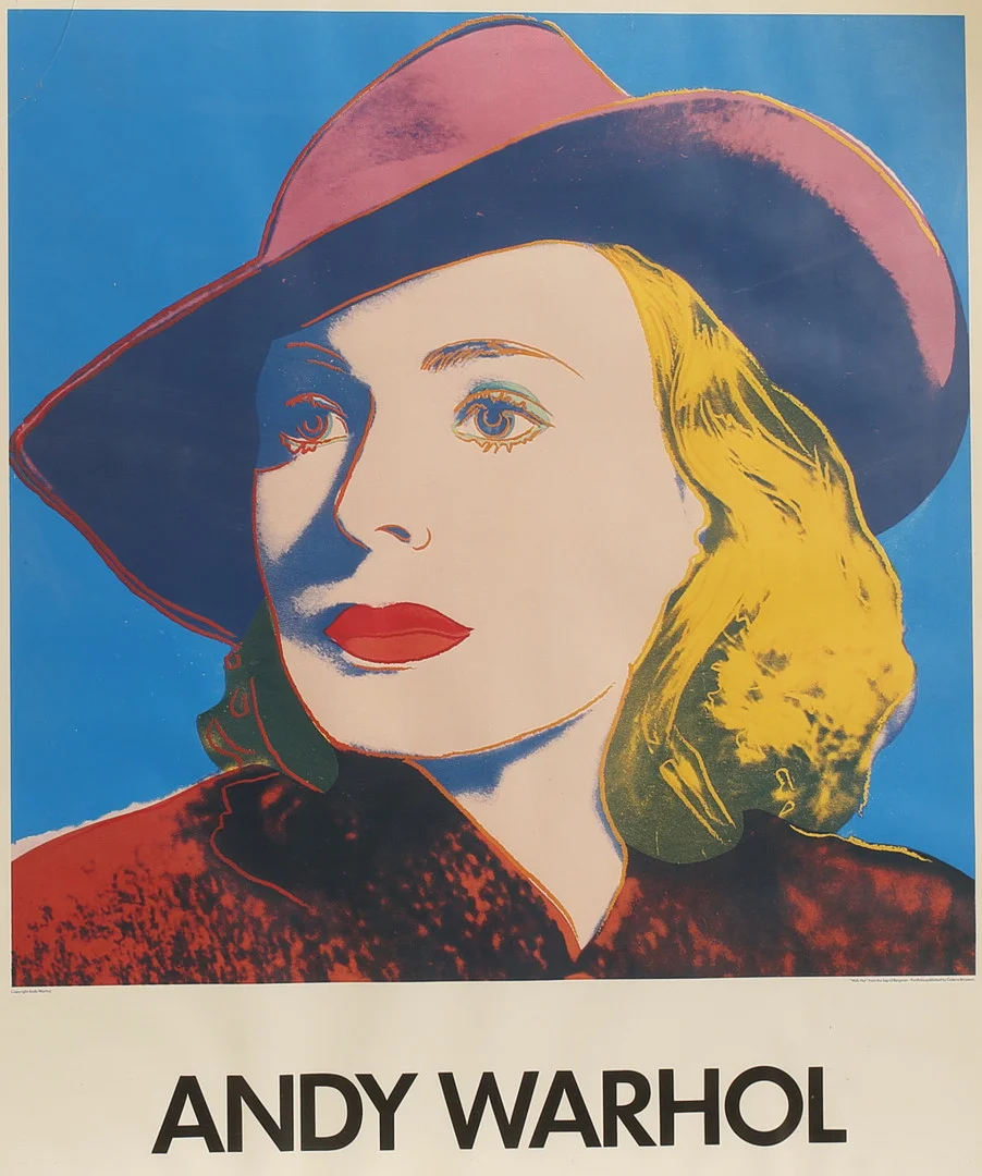 ANDY WARHOL. Efter, Affisch, "Ingrid Bergman". — Engravings & Prints — RA Auktionsverket Norrköping