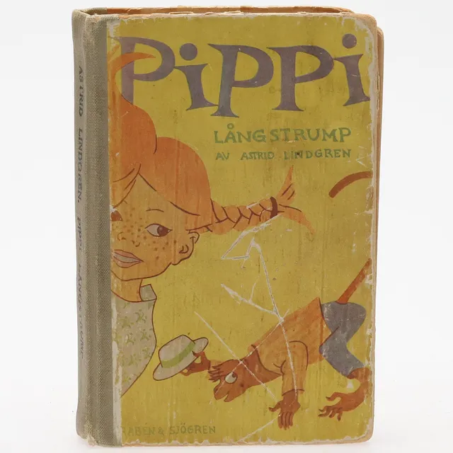 ASTRID LINDGREN & INGRID NYMAN. Pippi Långstrump, illustrerad, Rabén & Sjögren, 1945, Stockholm.