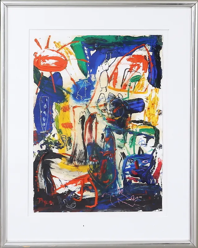 BJÖRN BJÖRNHOLT. Tavla, gouache, signerad och daterad.