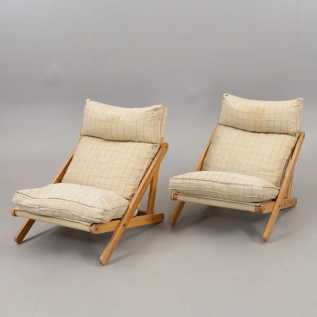 GILLIS LUNDGREN. Fåtöljer, ett par, IKEA, 1970-tal.