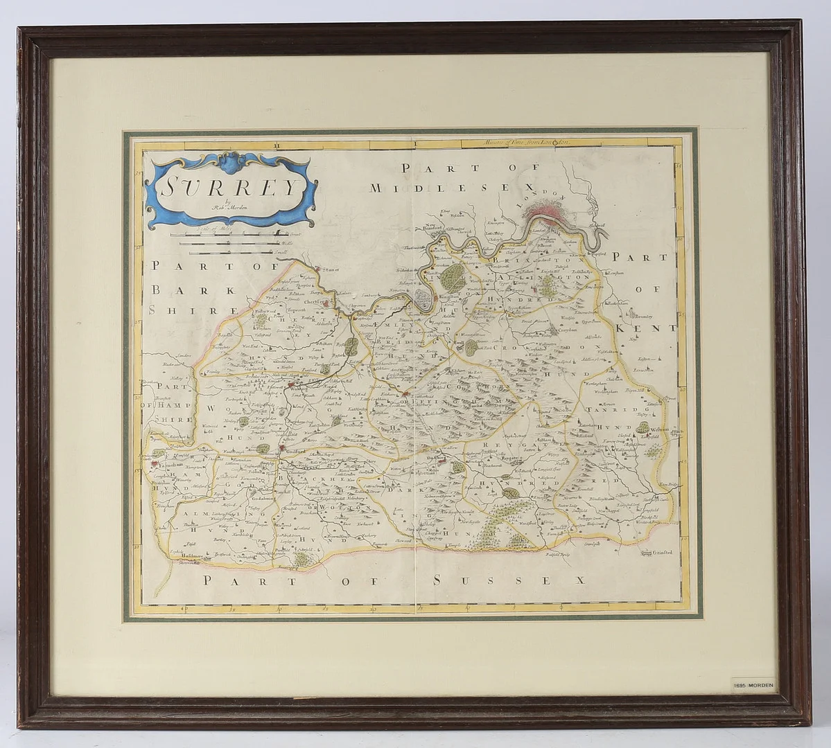 ROBERT MORDEN (C1650-1703) "SURREY". — Maps — Bishop & Miller