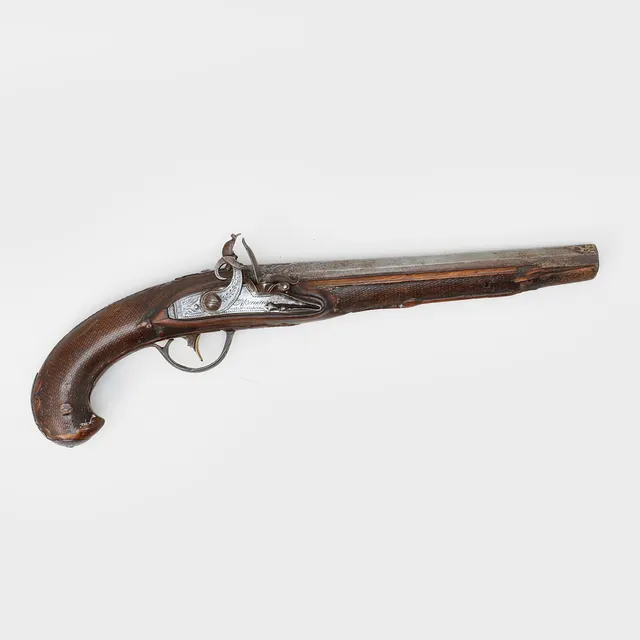 FLINTLÅSPISTOL, troligen England, 1800-tal.