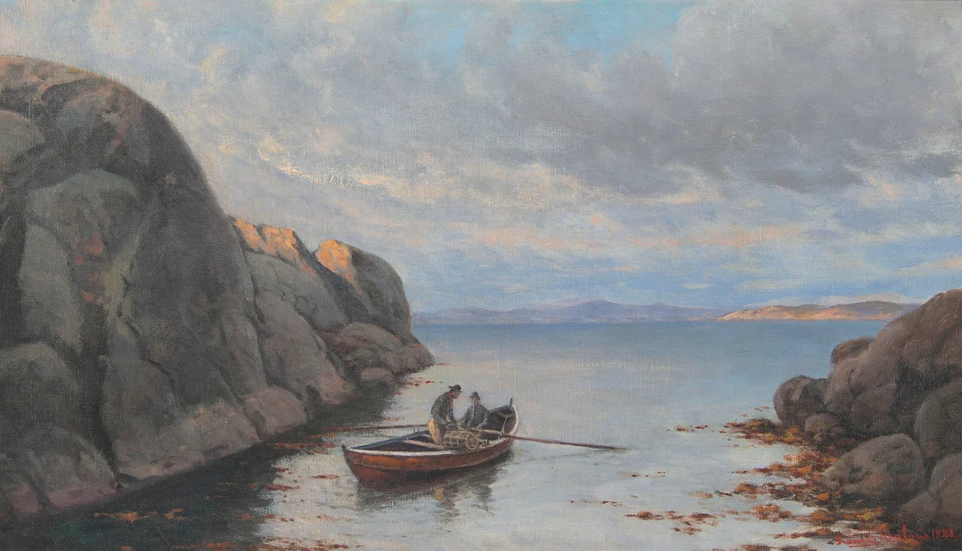 Haaland, Lauritz — Fiskere, 1928 — Kunst/Maleri — Blomqvist